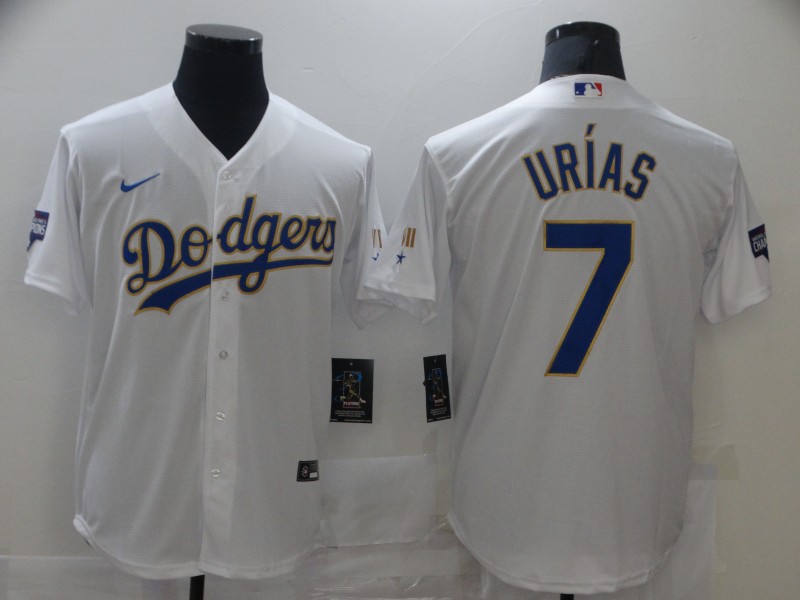 Dodgers 7 Julio Urias White Nike 2021 Gold Program Cool Base Jerseys,We sell and wholesale Dodgers 7 Julio Urias White Nike 2021 Gold Program Cool Base Jerseys on line form chian!